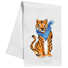 Handpainted Tiger with Blue Bandana Kitchen Towel -The Pickleball Store at Auburn
