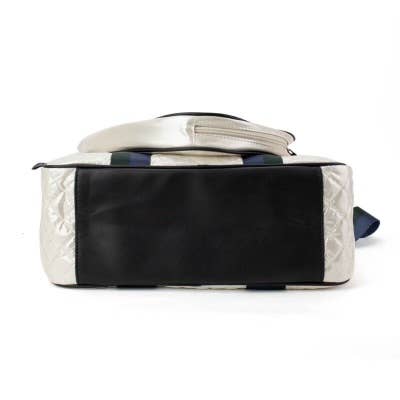 Puffer Pickleball Bag Diamond Pearl with Blue Stripe -The Pickleball Store at Auburn