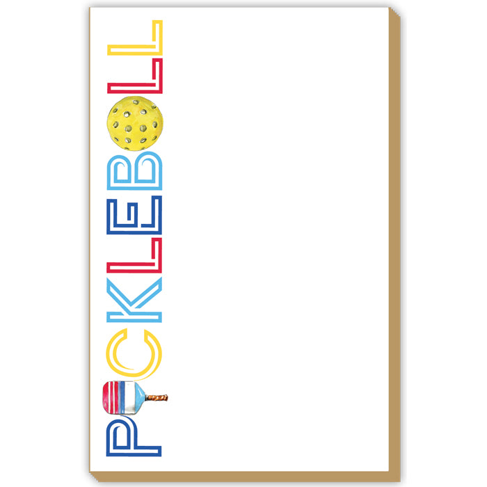 Pickleball with Paddle and Ball Horizonal Luxe Large Notepad -The Pickleball Store at Auburn
