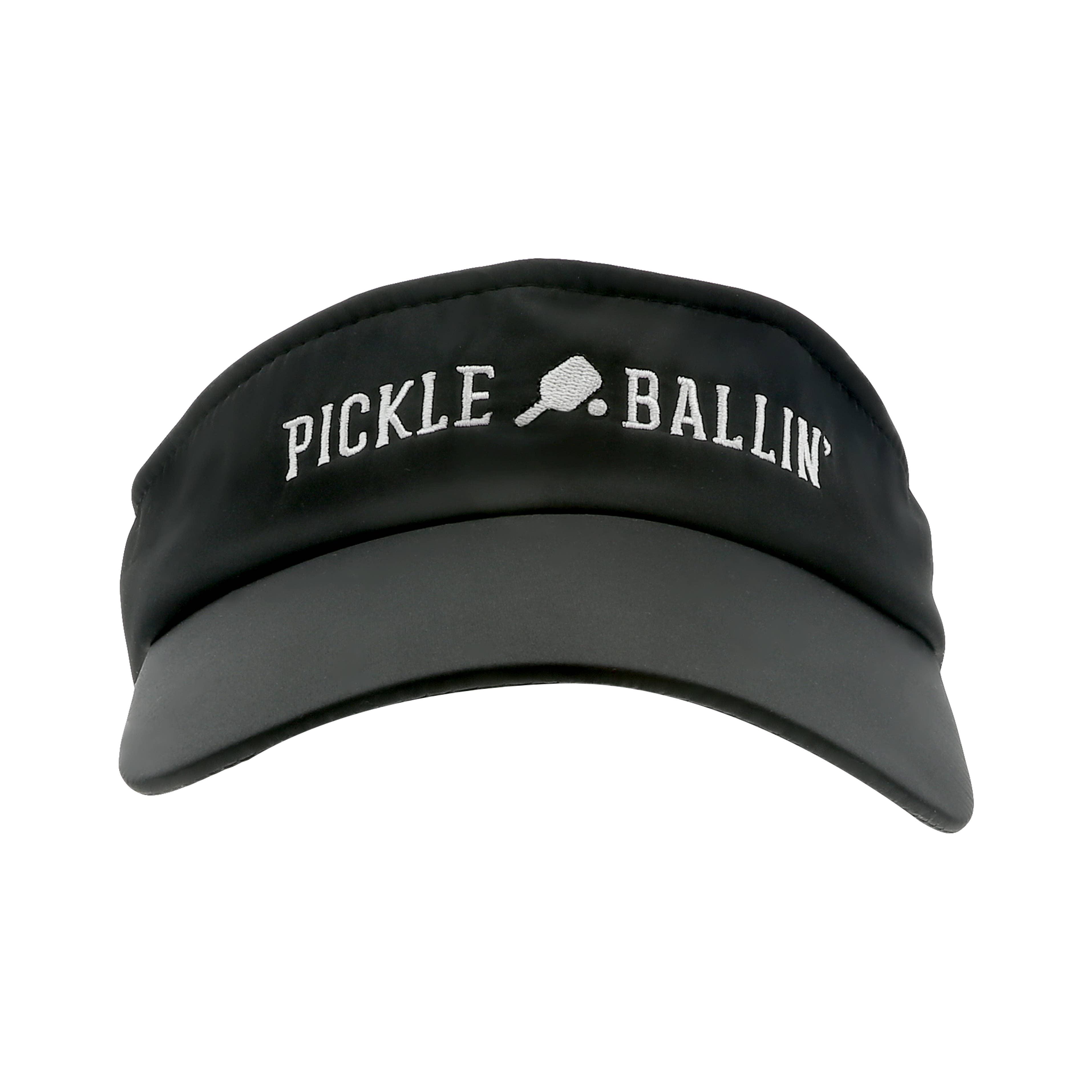 Pickleballin' - Black Dri-Fit Visor -The Pickleball Store at Auburn