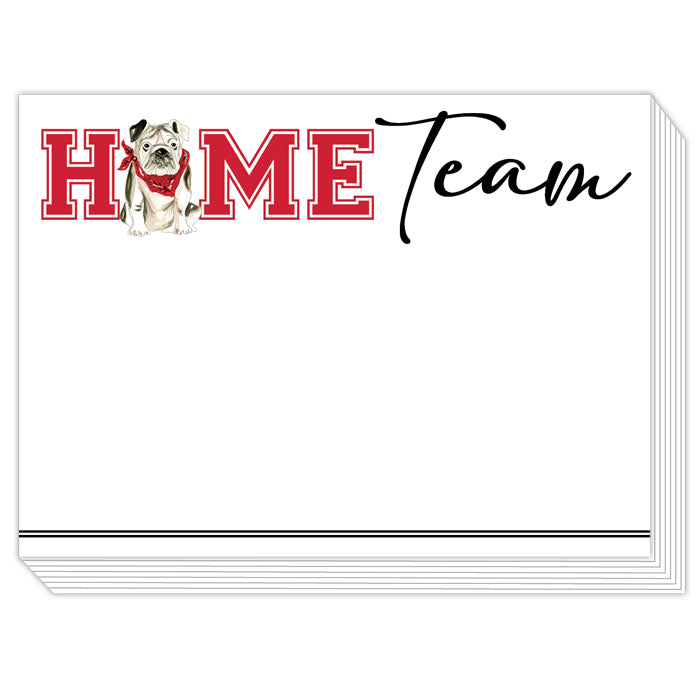 Handpainted Home Team Bulldog with Red Bandana Slab Pad -The Pickleball Store at Auburn