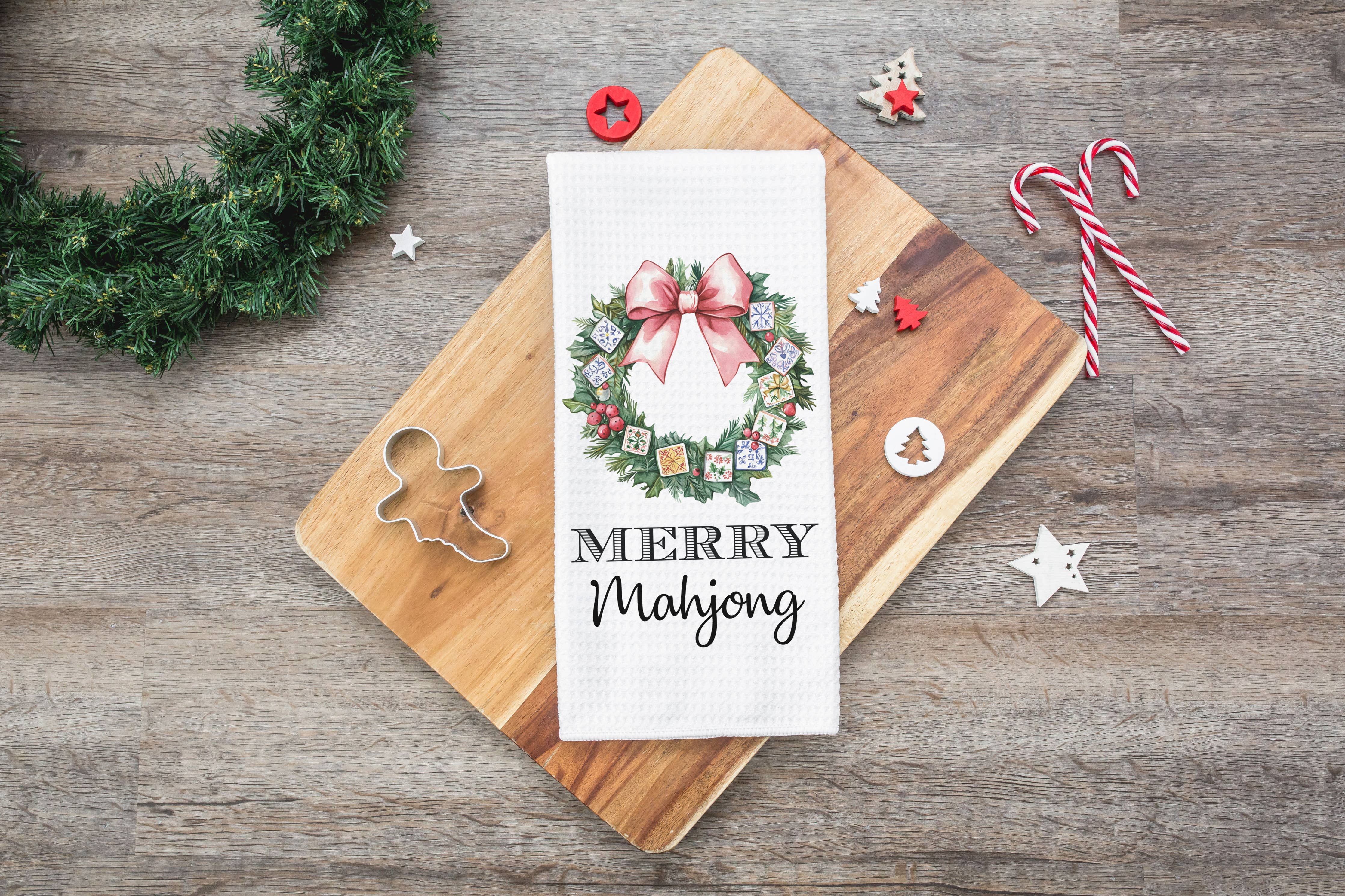 Merry Mahjong Christmas Towel -The Pickleball Store at Auburn