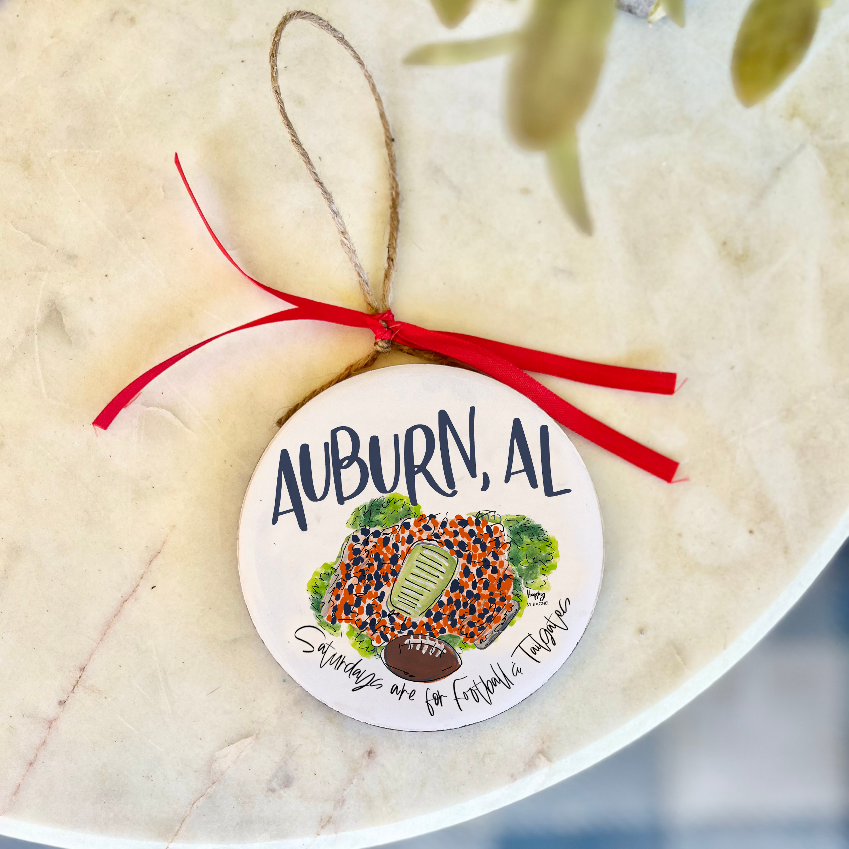 Auburn College Town Christmas Ornament -The Pickleball Store at Auburn