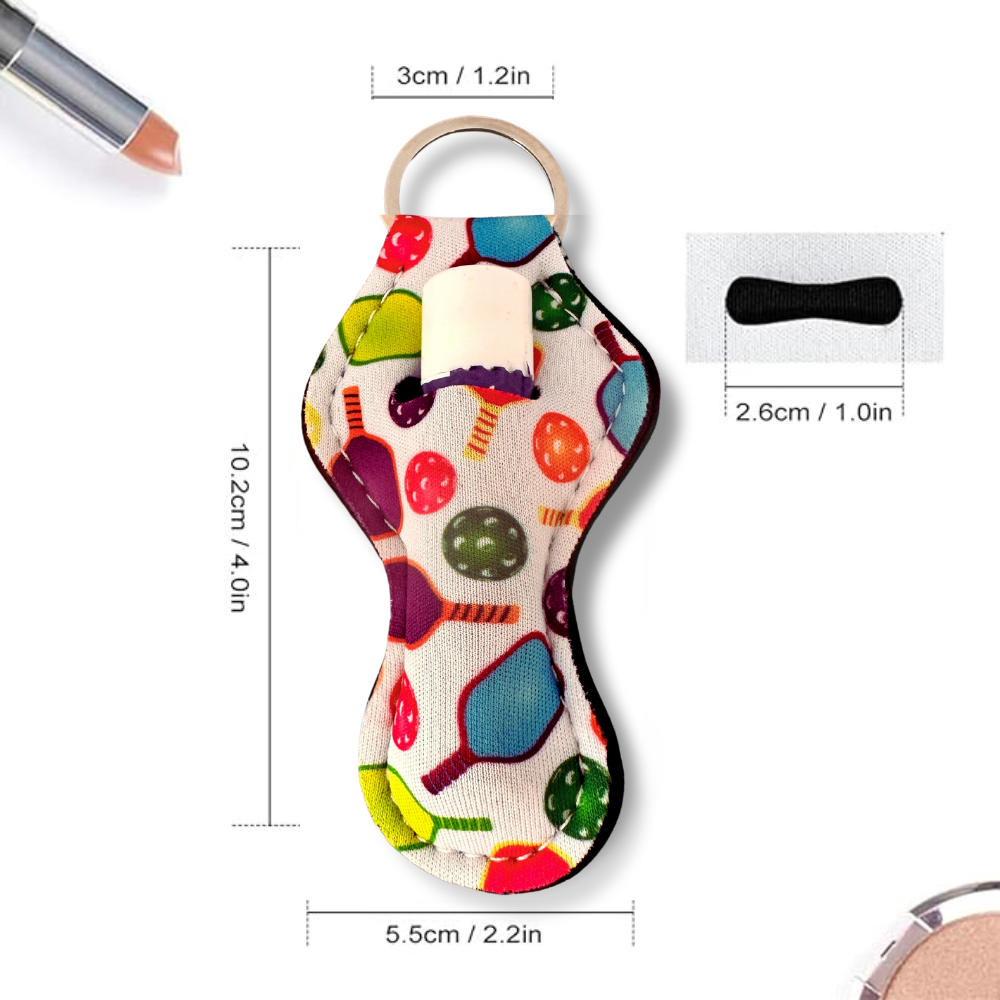 Pickleball Lip Balm Holder Keychain -The Pickleball Store at Auburn