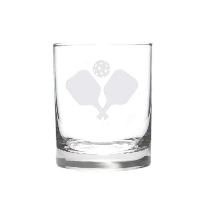 Pickleball Etched Bar Glasses -The Pickleball Store at Auburn
