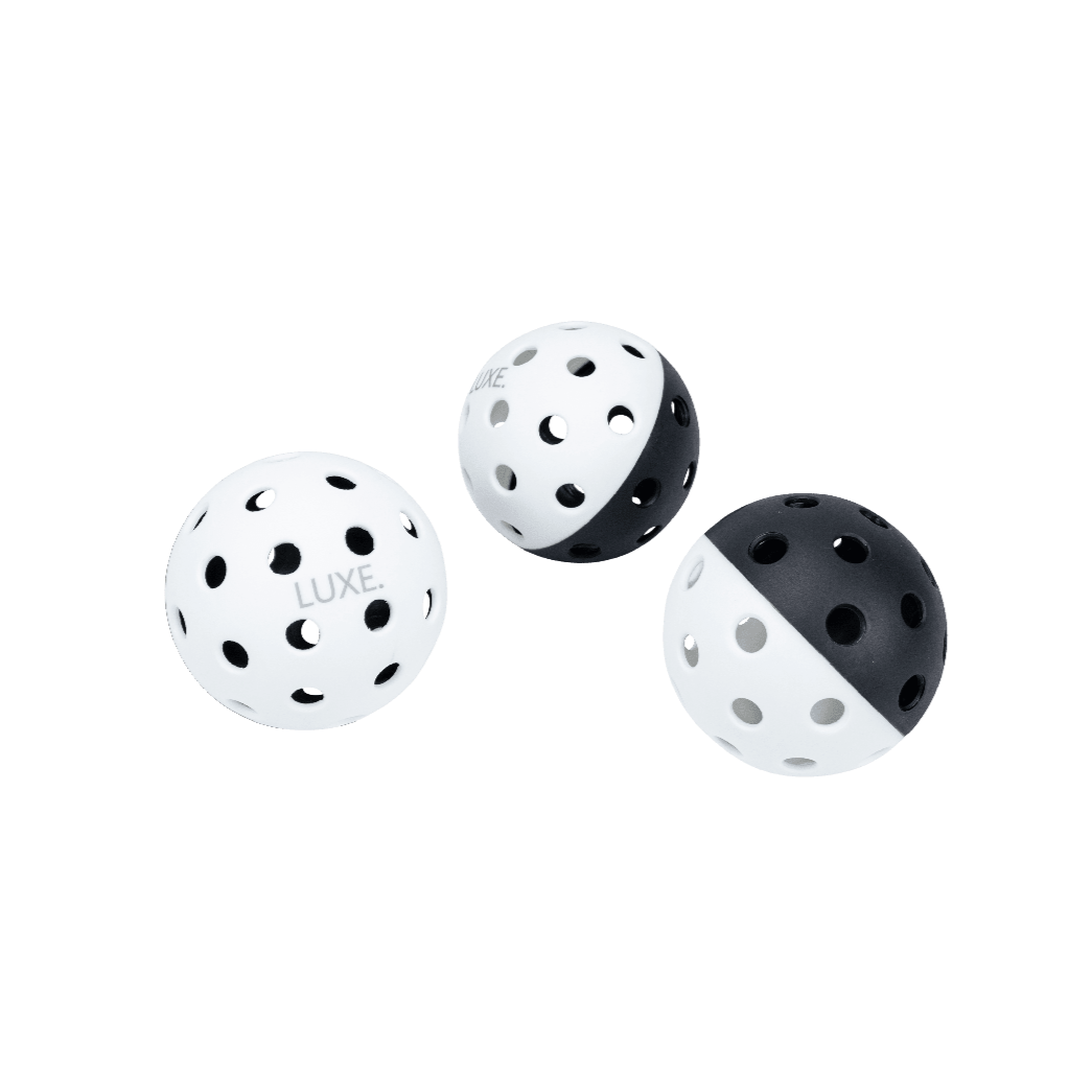 Black & White Pickleballs - Pack of 3 -The Pickleball Store at Auburn