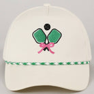 Pickleball Pad Ball Ribbon Embroidery Trucker Hat: LT BLUE / ONE SIZE -The Pickleball Store at Auburn
