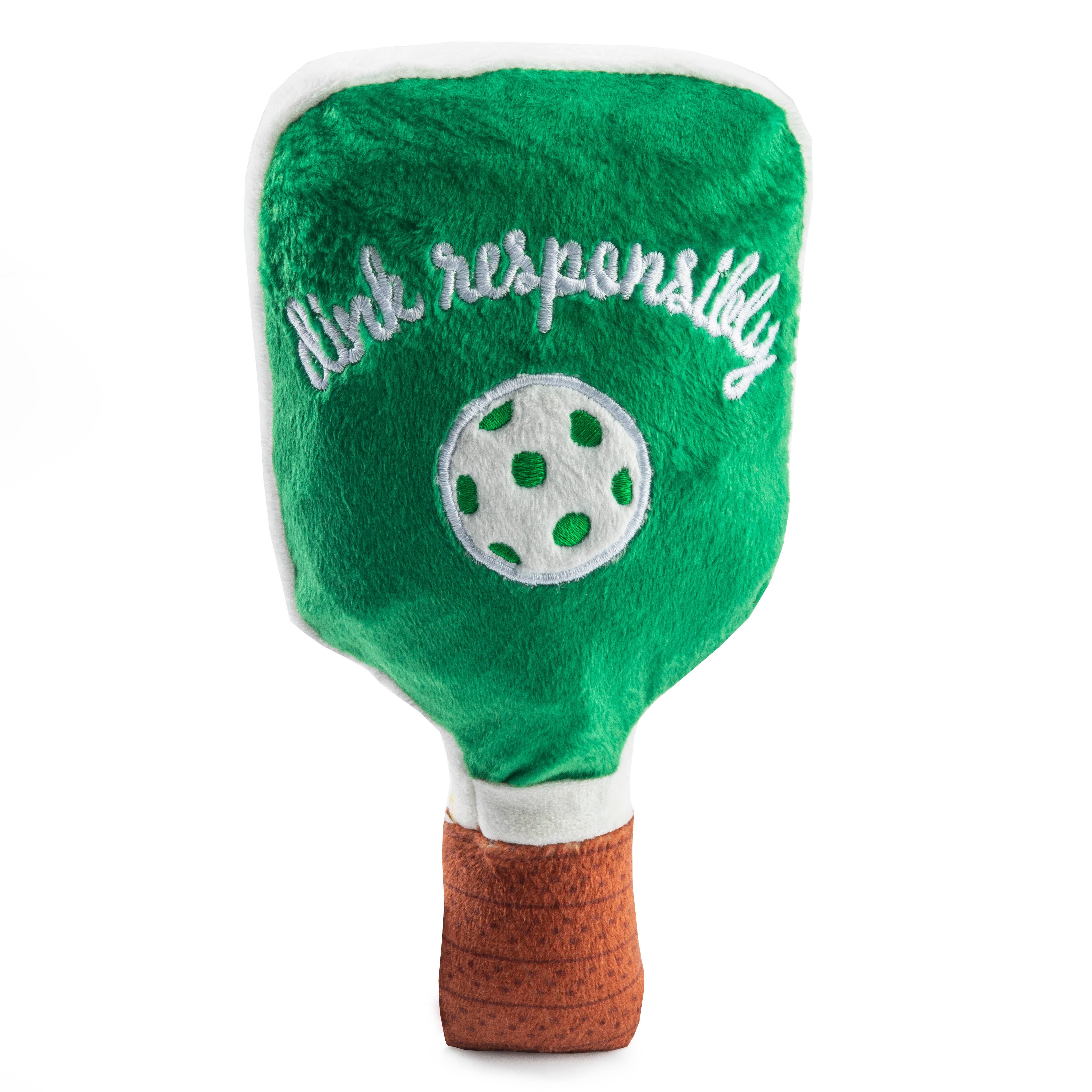 Green Stripe Pickleball Paddle Dog Plush -The Pickleball Store at Auburn
