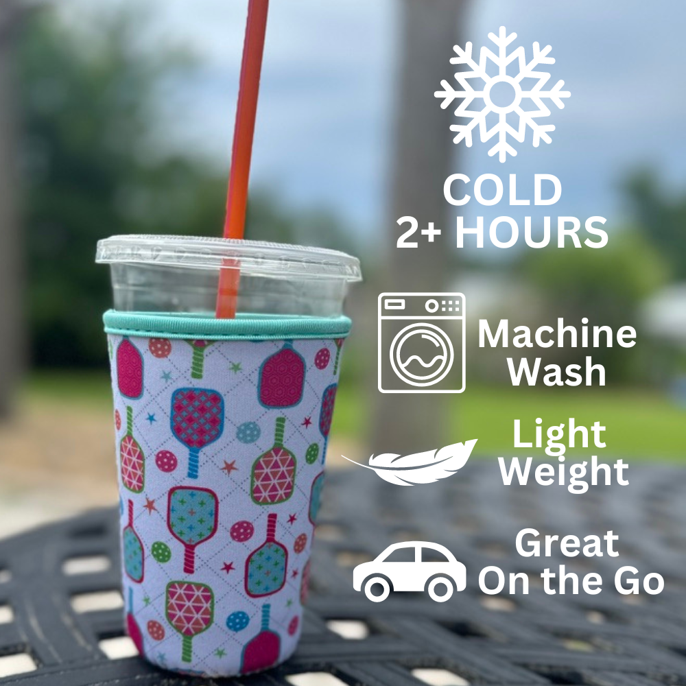 Iced Drink Sleeves - Pickleball and Tennis -The Pickleball Store at Auburn
