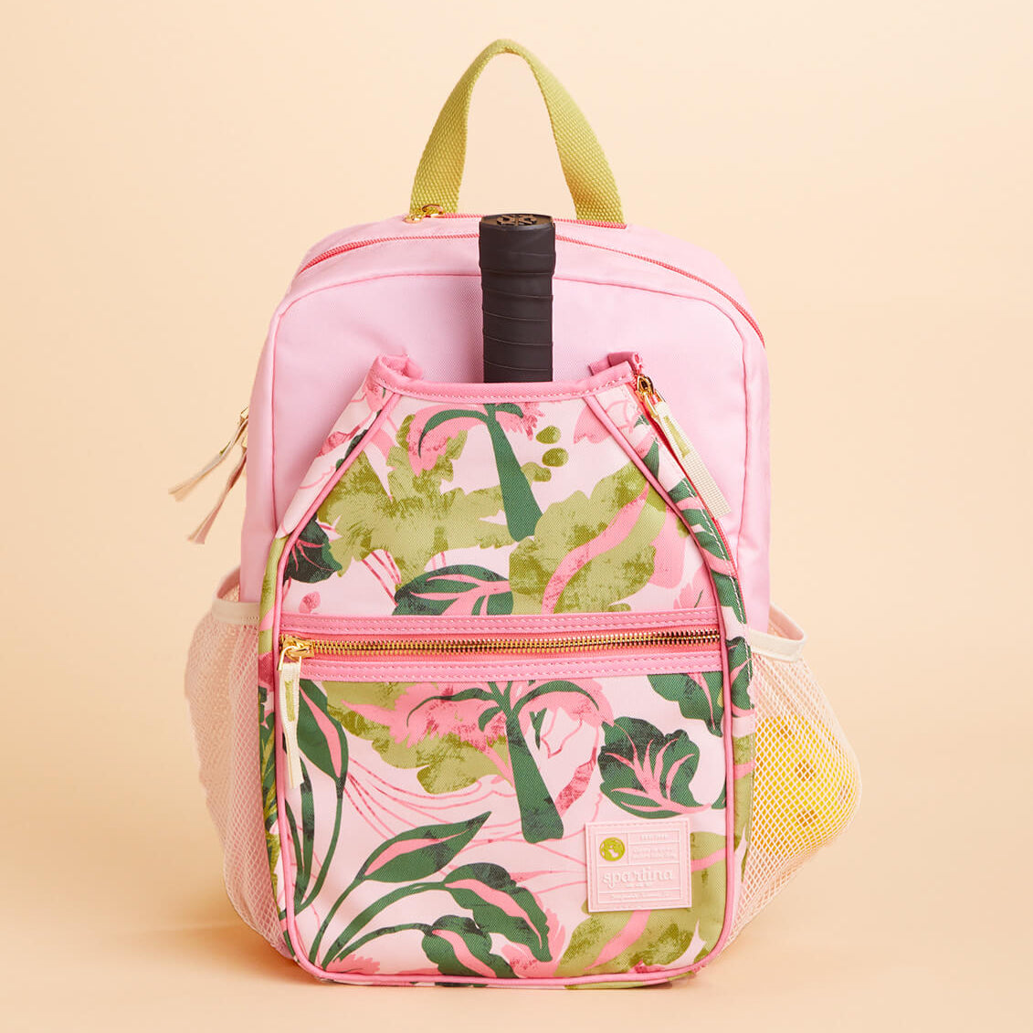 Spartina Palm Paradise Pastel Pink Pickleball Backpack -The Pickleball Store at Auburn