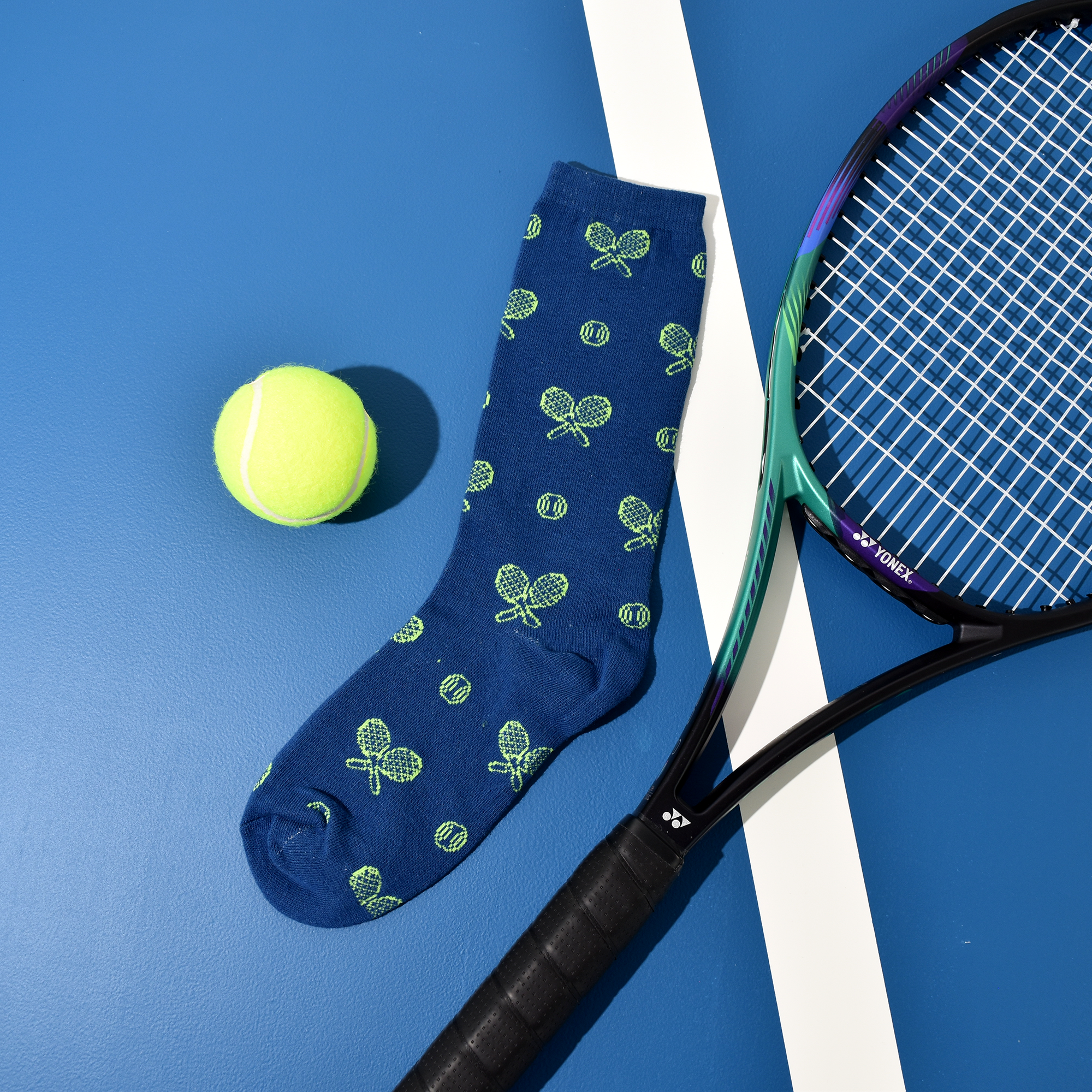 Men's Tennis Dress Socks - Night Match Blue -The Pickleball Store at Auburn