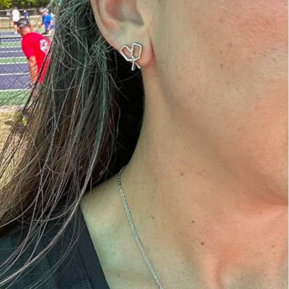 Pickleball Paddles Stud Earrings -The Pickleball Store at Auburn