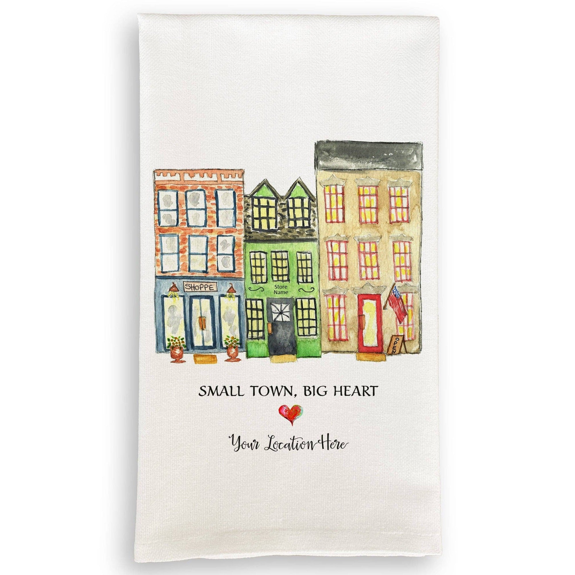 Opelika - Small Town Big Heart Dishtowel -The Pickleball Store at Auburn