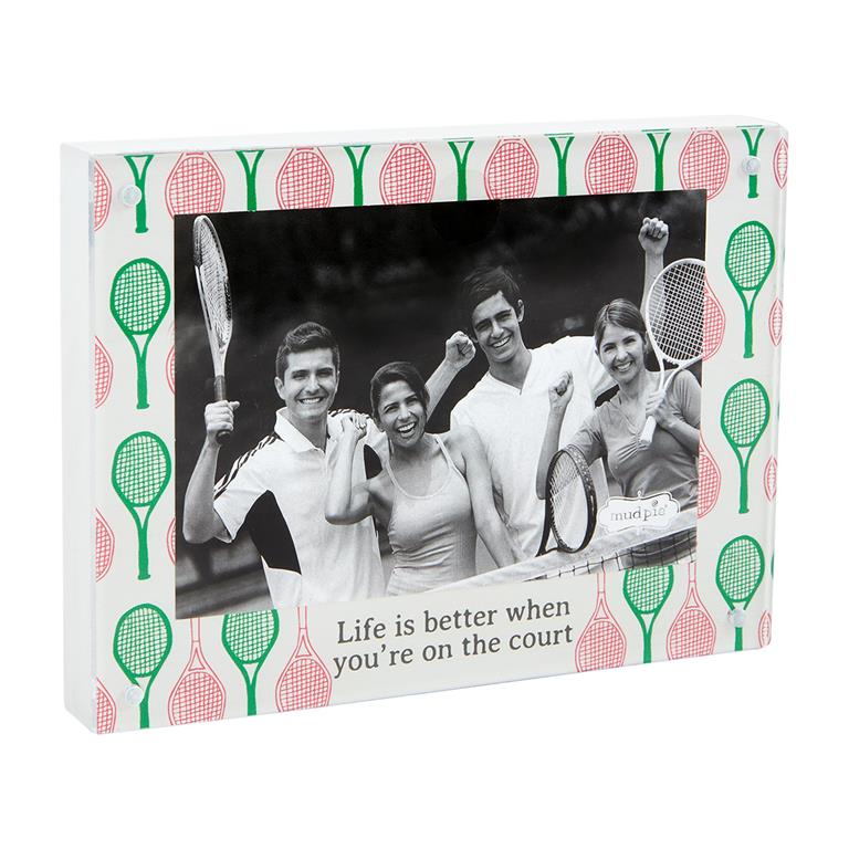Mud Pie Acrylic Magnetic Tennis Picture Frame -The Pickleball Store at Auburn