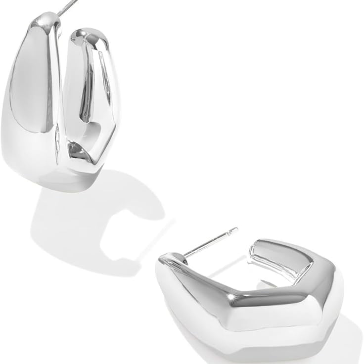 Kaia Small Hoop Silver Earrings -The Pickleball Store at Auburn