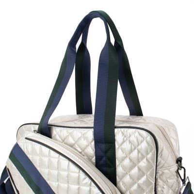 Puffer Pickleball Bag Diamond Pearl with Blue Stripe -The Pickleball Store at Auburn