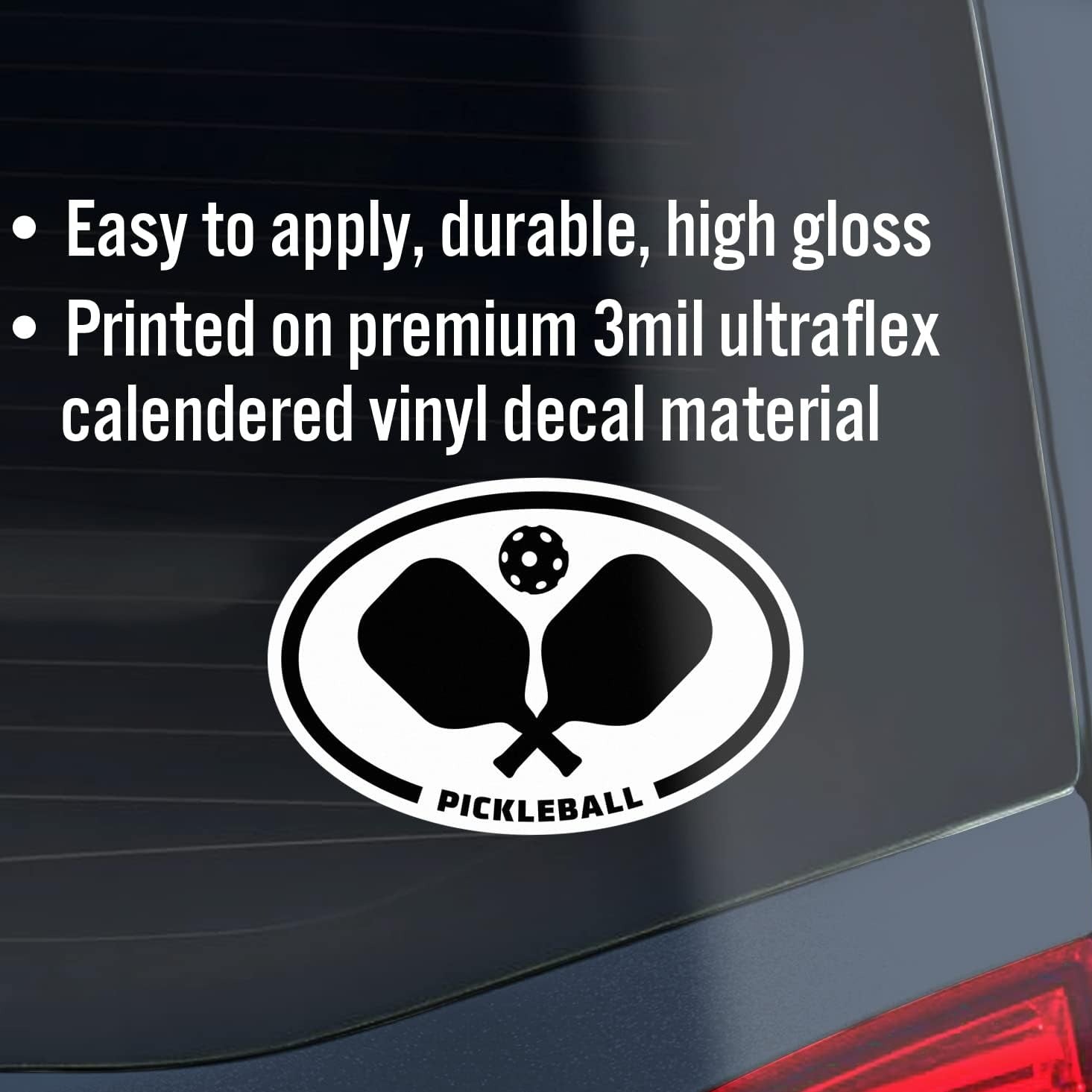 Oval Pickleball Decals -The Pickleball Store at Auburn
