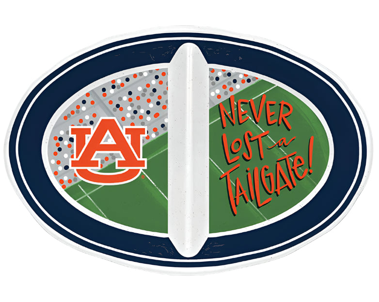 Auburn Never Lost a Tailgate Divided Serving Tray -The Pickleball Store at Auburn