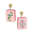 Mahjong Tile Enamel Earrings -The Pickleball Store at Auburn