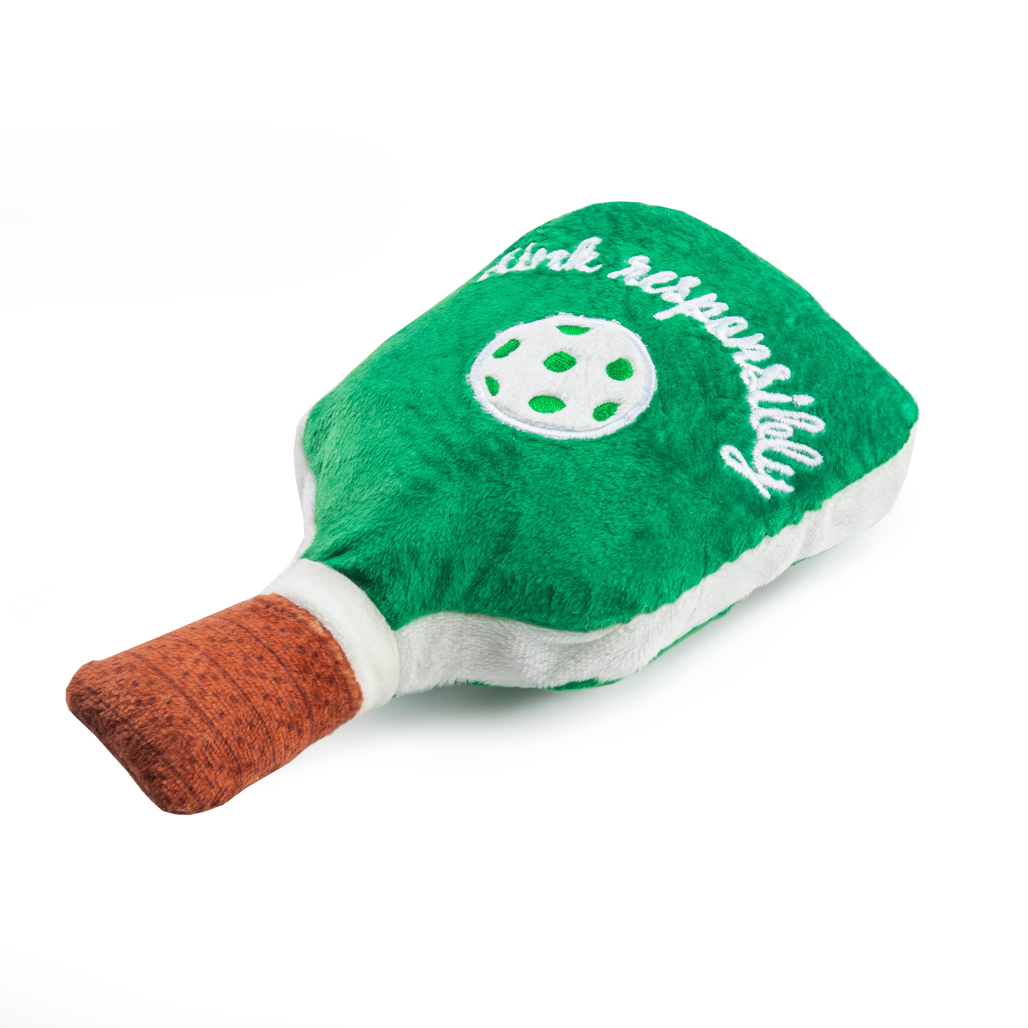 Green Stripe Pickleball Paddle Dog Plush -The Pickleball Store at Auburn
