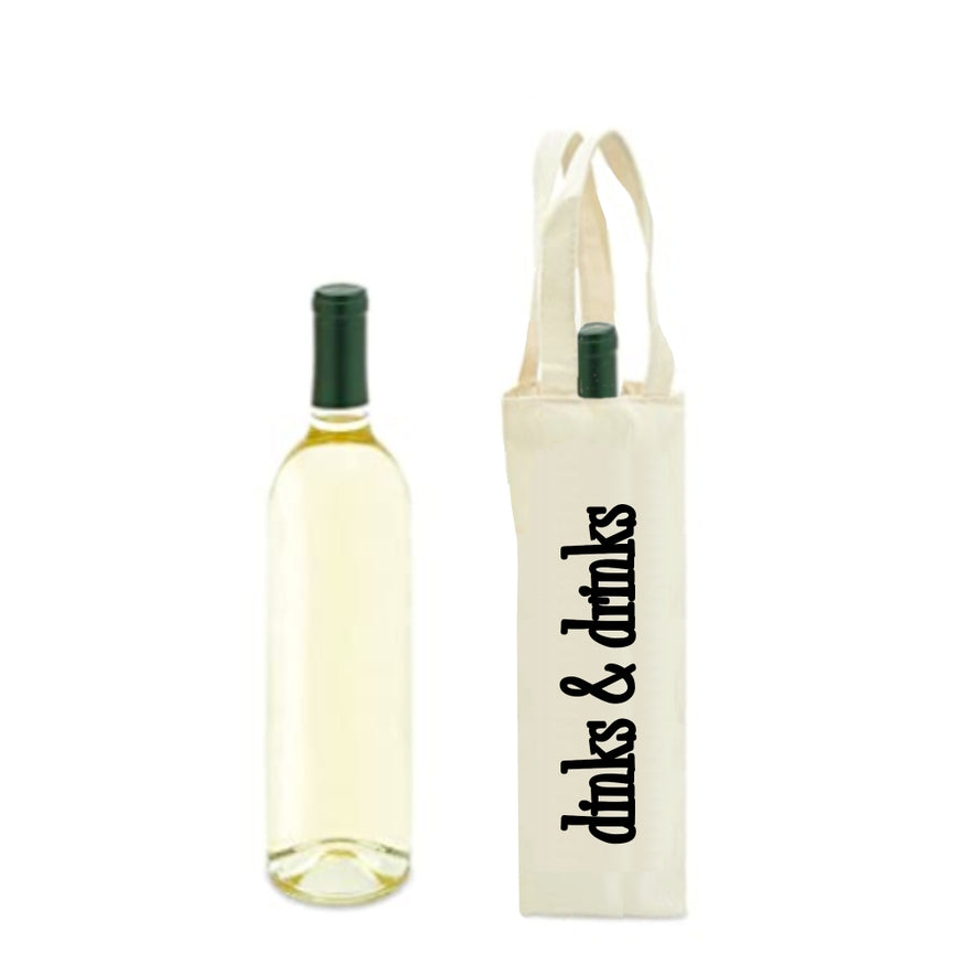 Pickleball Canvas Wine Totes -The Pickleball Store at Auburn