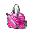 Puffer Pickleball Bag Pink with Black Stripe -The Pickleball Store at Auburn