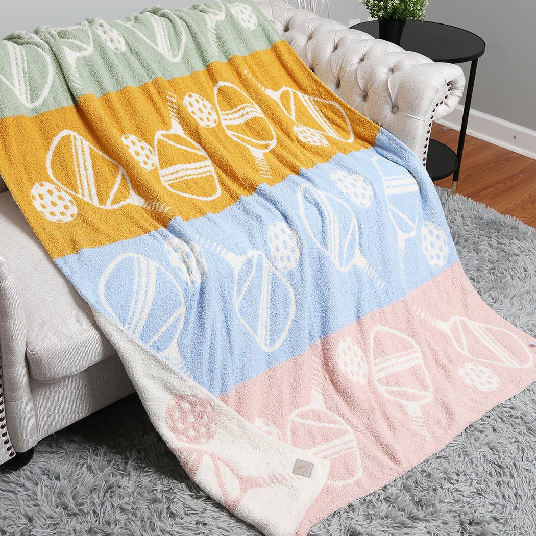 Pickleball Printed Cozy Soft Throw Blanket -The Pickleball Store at Auburn