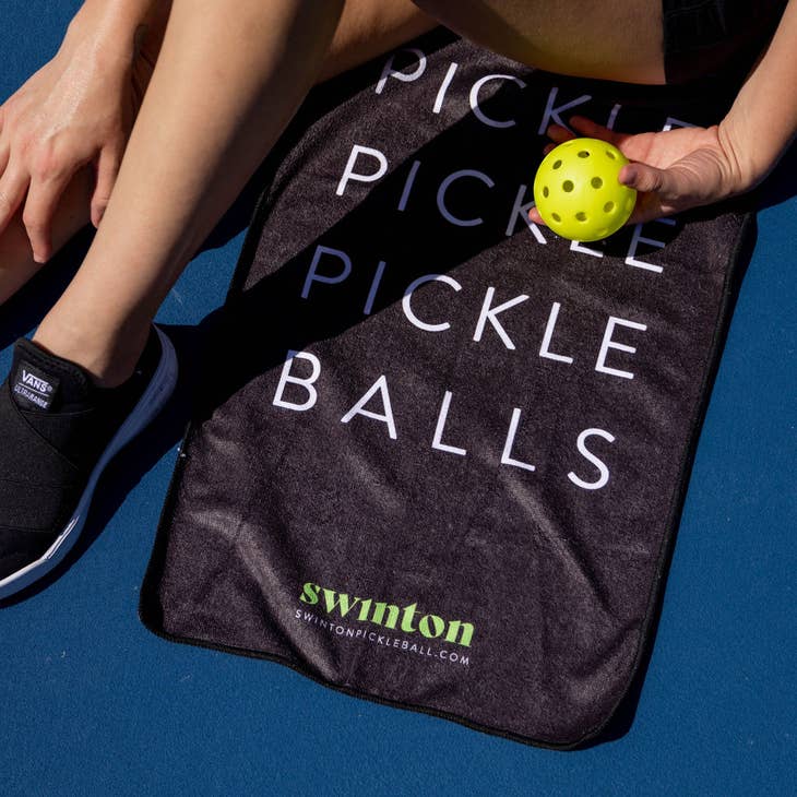 Pickleball Sports Towel Black -The Pickleball Store at Auburn