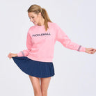 Women's Pink Pickleball Sweatshirt -The Pickleball Store at Auburn