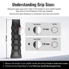 Pickleball Carbon Grip - 5.25 Inches Long - Stiff Feel - Charcoal -The Pickleball Store at Auburn