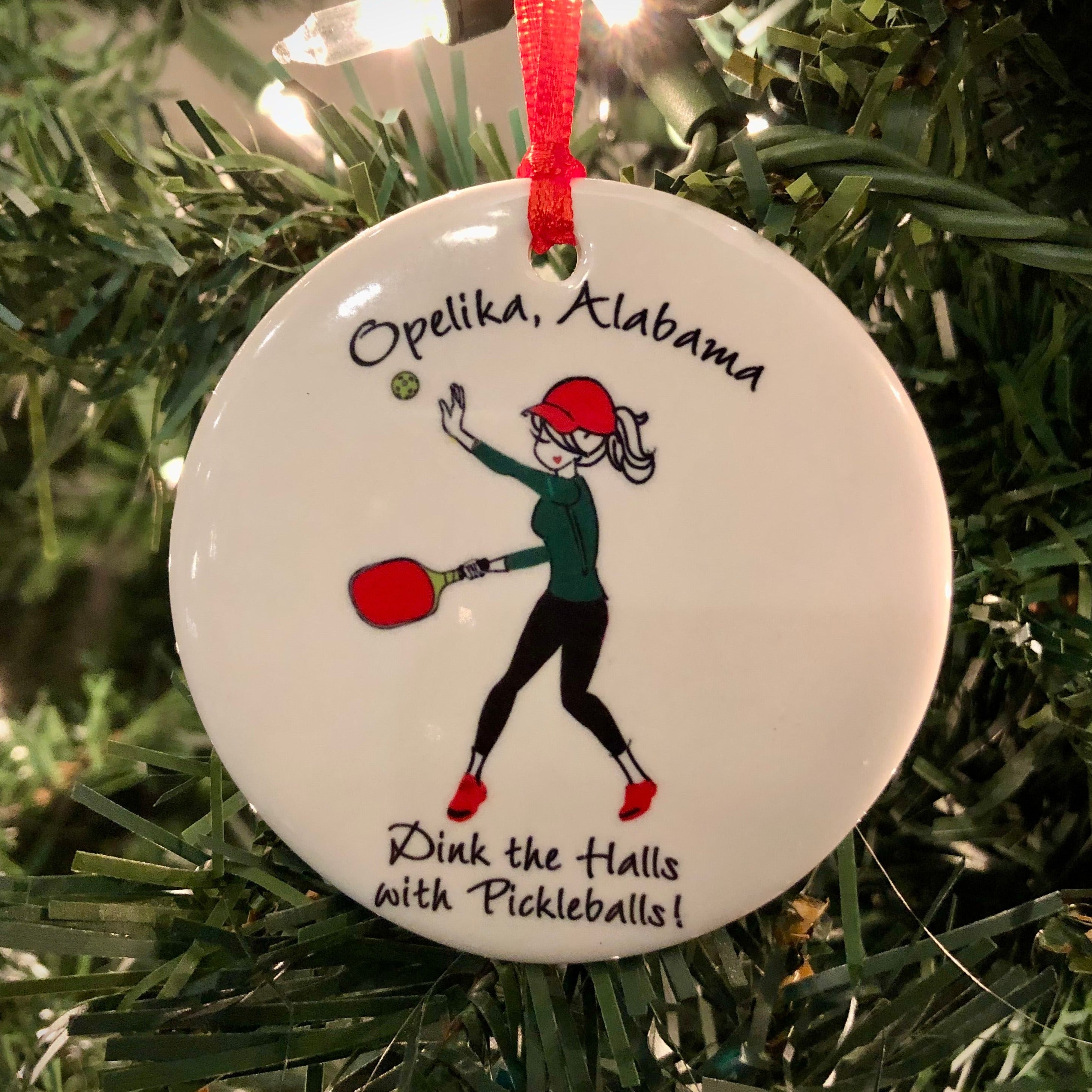 Dink the Halls with Pickleballs -Opelika/Auburn Pickleball Ornaments -The Pickleball Store at Auburn