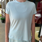 Spin It Bijou Crew Neck Short Sleeve Top - Blue Glow -The Pickleball Store at Auburn