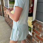 Spin It Bijou Crew Neck Short Sleeve Top - Blue Glow -The Pickleball Store at Auburn