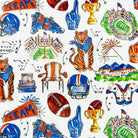 Handpainted Orange and Blue Tiger Football Table Runner -The Pickleball Store at Auburn