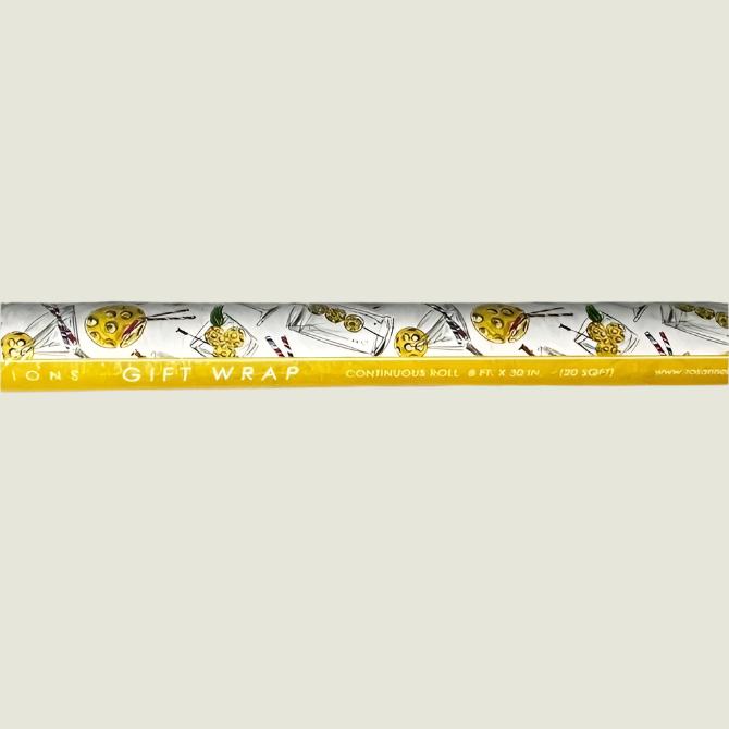 Hand Painted Pickleball Cocktails Wrapping Paper -The Pickleball Store at Auburn