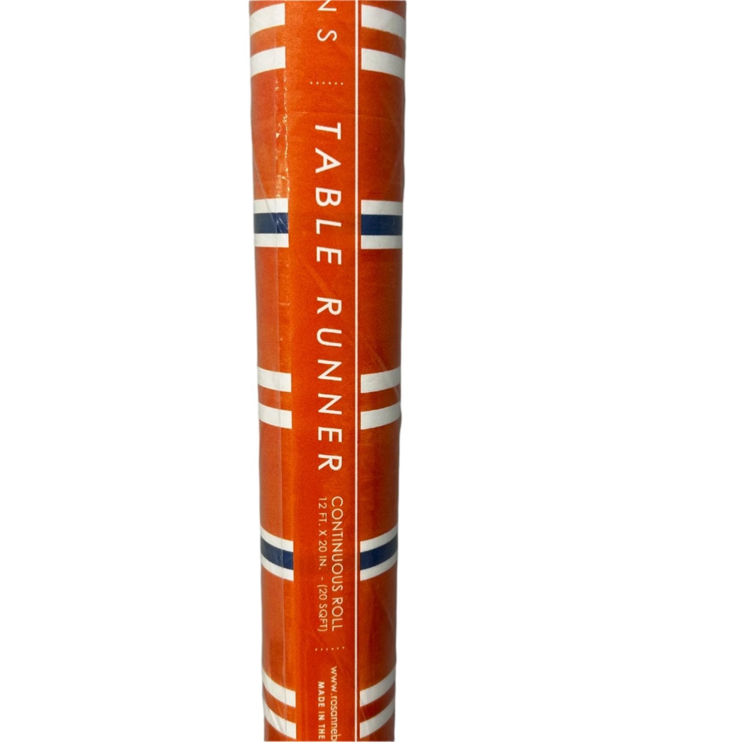 Painted Orange and Blue Stripe Table Runner -The Pickleball Store at Auburn