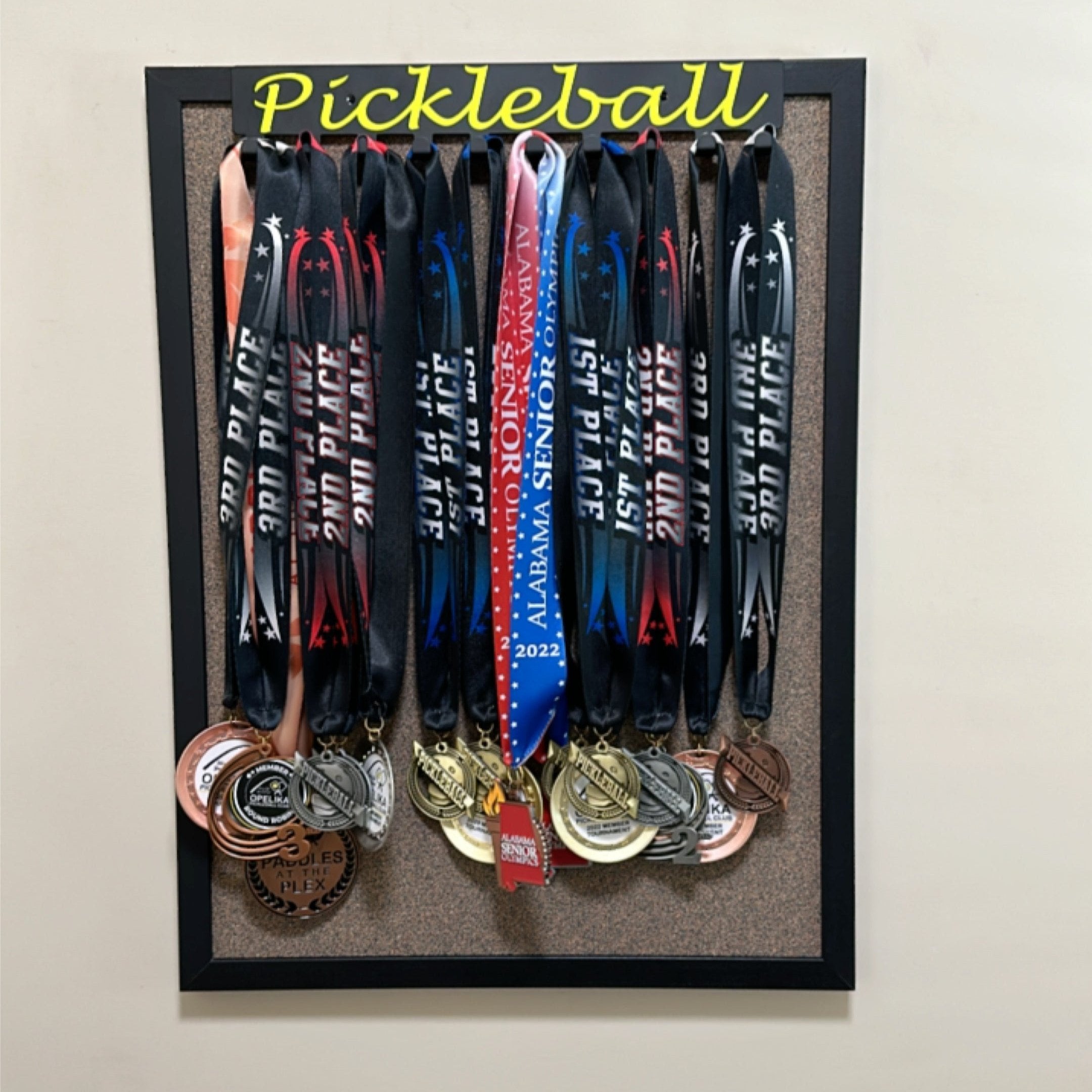 Pickleball Medal Display - Pickleball Cutout with Paddle and Ball -The Pickleball Store at Auburn