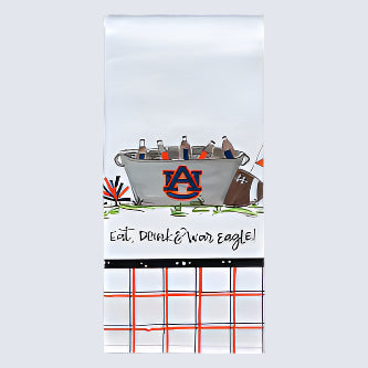 Eat, Drink and War Eagle Kitchen Towel -The Pickleball Store at Auburn