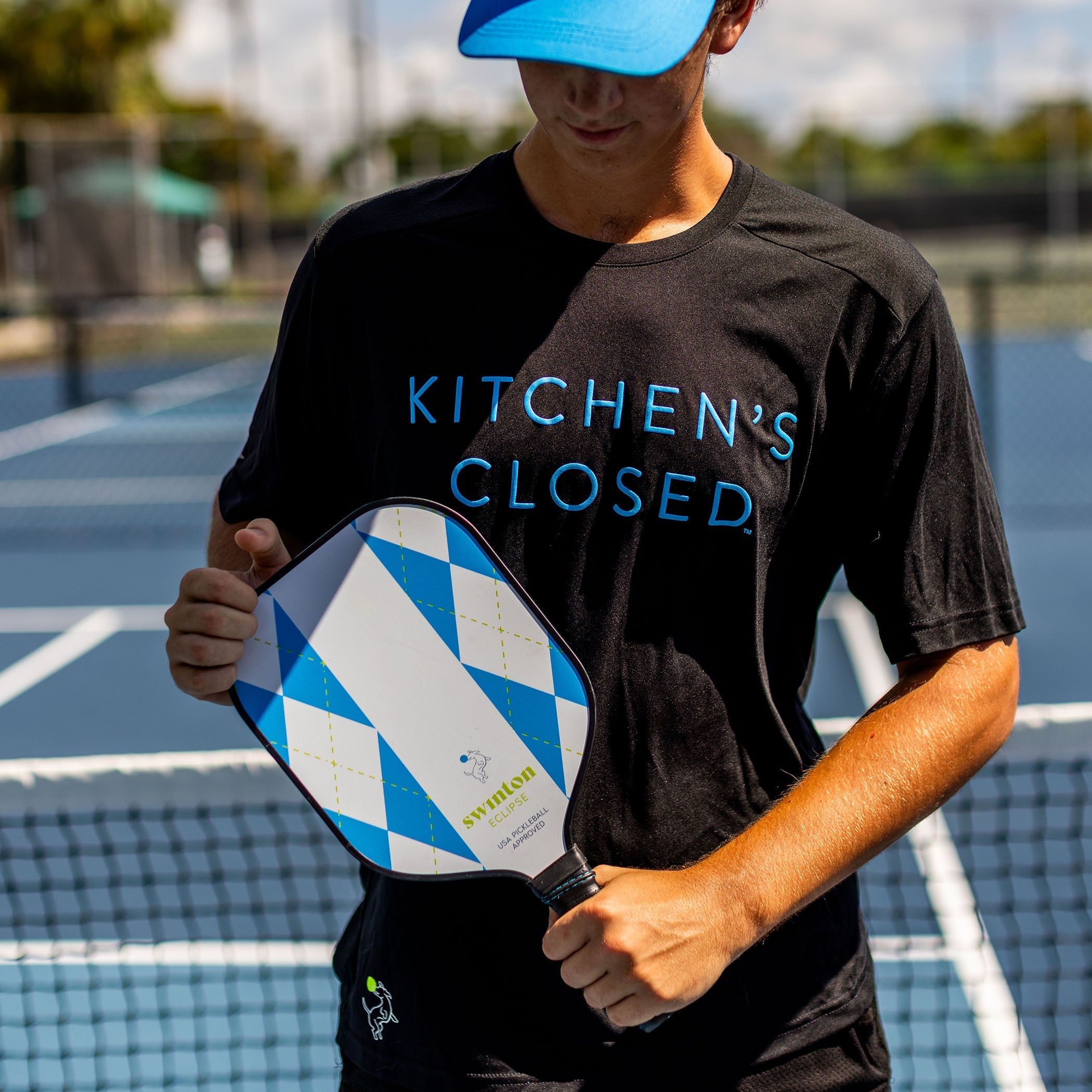 Men's Kitchen's Closed Performance Crew Black -The Pickleball Store at Auburn