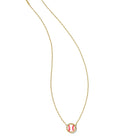 Baseball Gold Short Pendant Necklace in Ivory Mother-of-Pearl -The Pickleball Store at Auburn