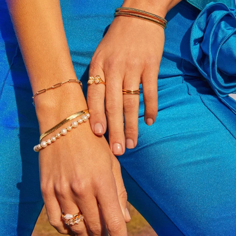Courtney Paperclip Bracelet in Gold -The Pickleball Store at Auburn