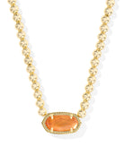 Elisa Gold Beaded Necklace in Gold Papaya Mother of Pearl Necklace -The Pickleball Store at Auburn