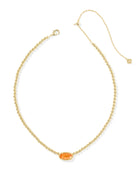 Elisa Gold Beaded Necklace in Gold Papaya Mother of Pearl Necklace -The Pickleball Store at Auburn