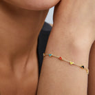 Haven Heart Gold Chain Bracelet in Multi Mix -The Pickleball Store at Auburn