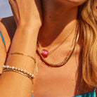 Courtney Paperclip Bracelet in Gold -The Pickleball Store at Auburn