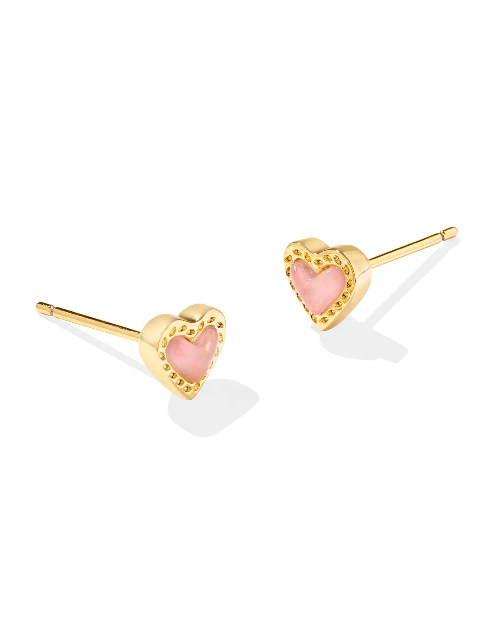 Mini Ari Heart Gold Stud Earrings in two colors -The Pickleball Store at Auburn
