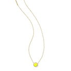 Tennis Gold Short Pendant Necklace in Chartreuse Magnesite -The Pickleball Store at Auburn