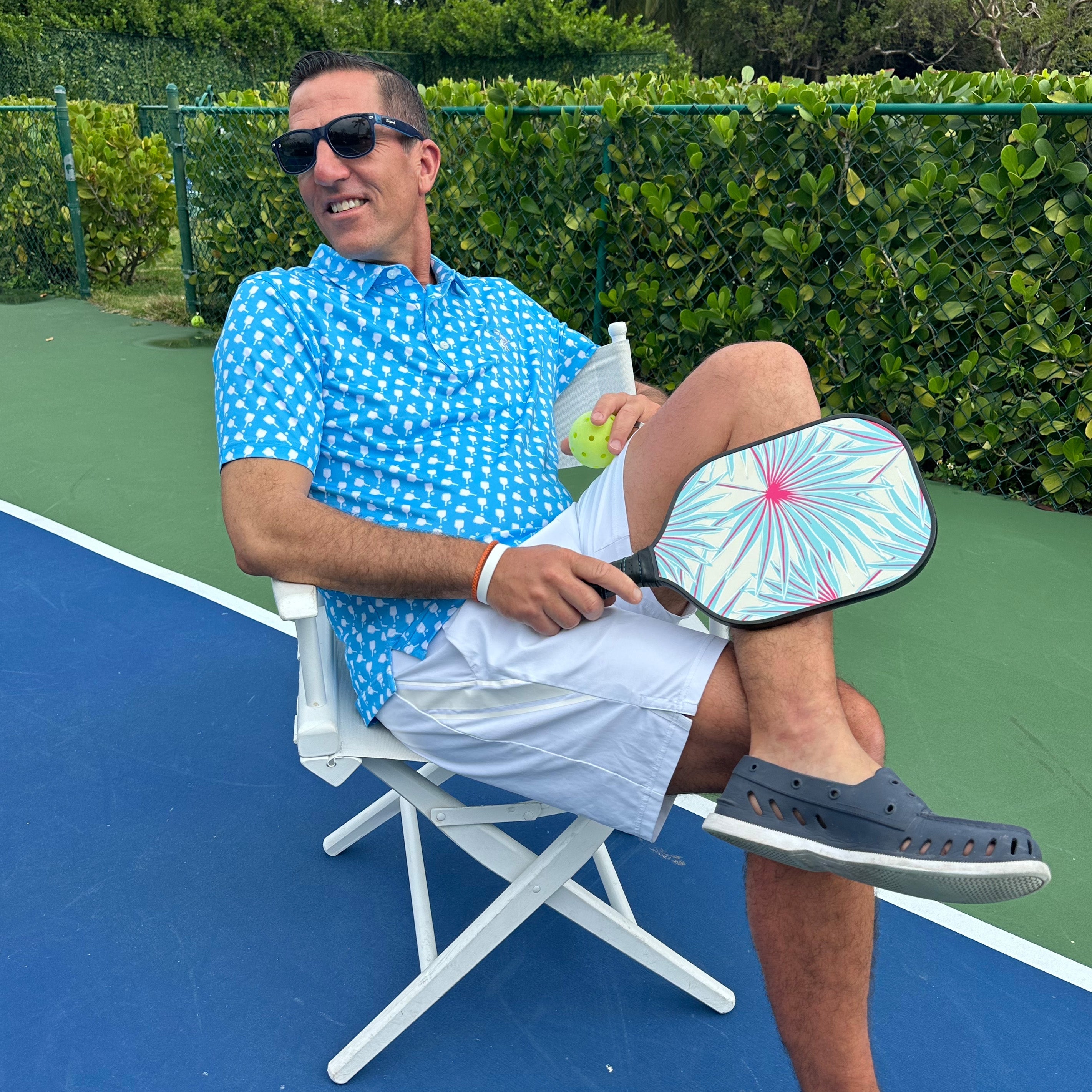 Pickled Blue Performance Polo -The Pickleball Store at Auburn