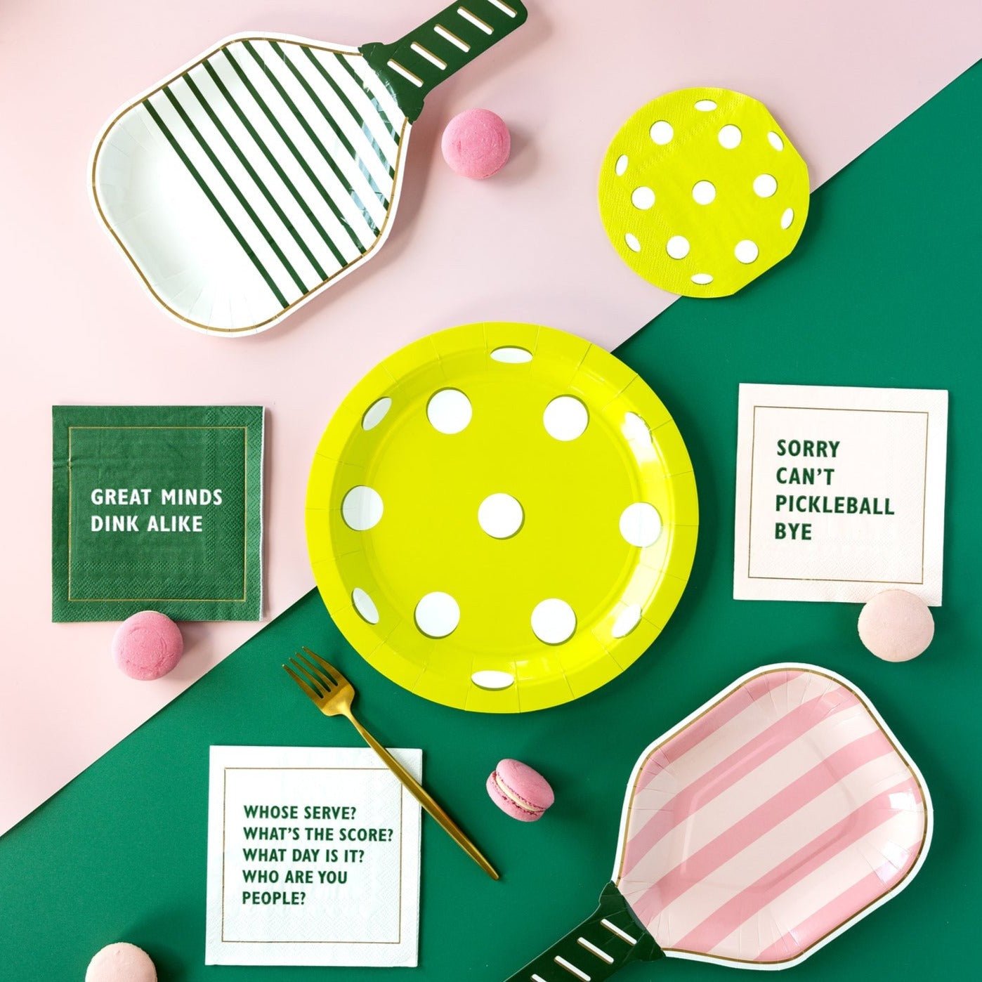 Pickleball Ball Shaped Paper Plates -The Pickleball Store at Auburn