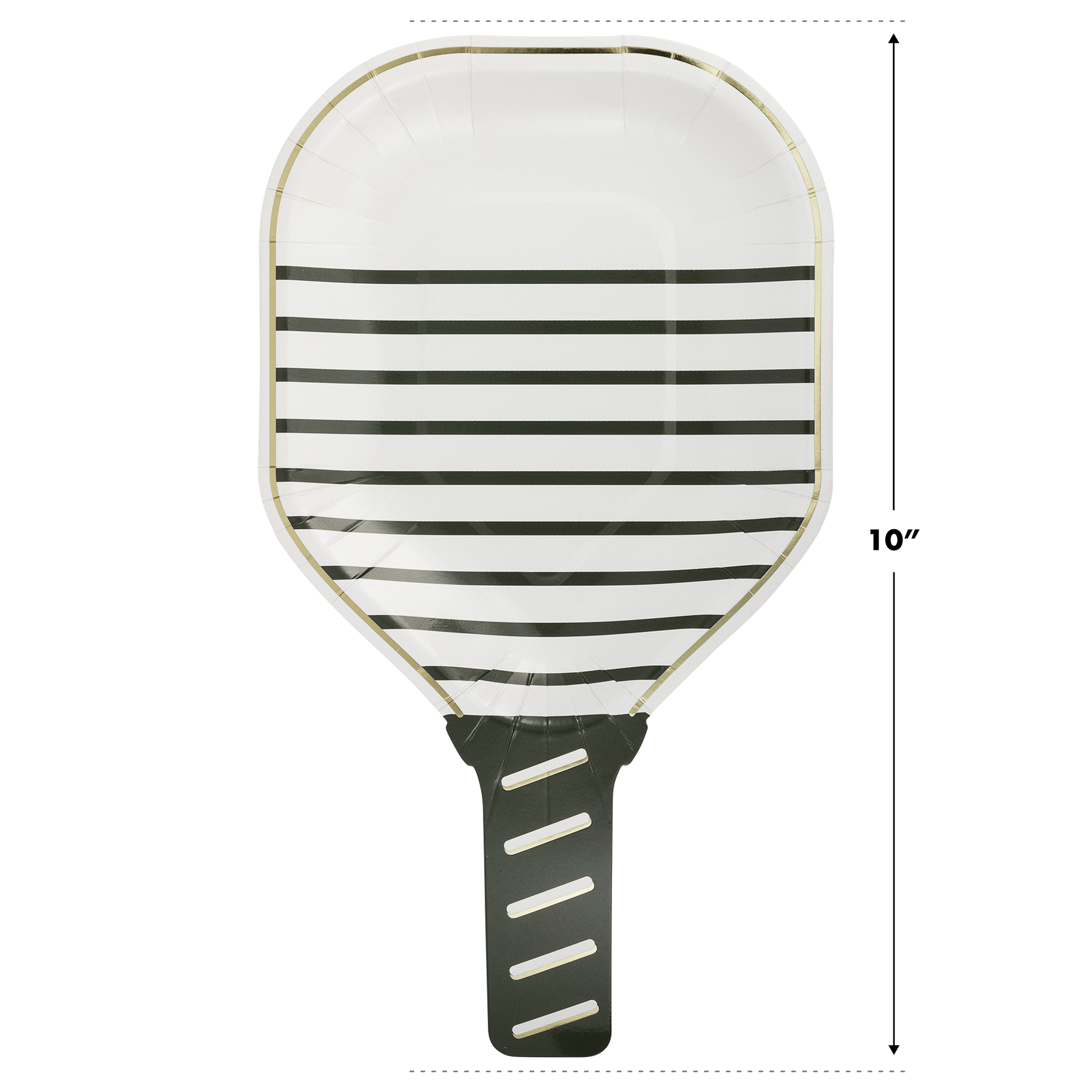 Pickleball White Paddle Shaped Paper Plates -The Pickleball Store at Auburn